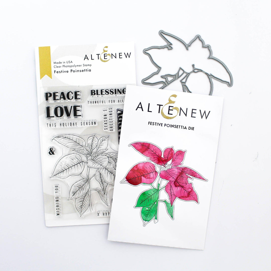 Z - Festive Poinsettia Stamp & Die Bundle