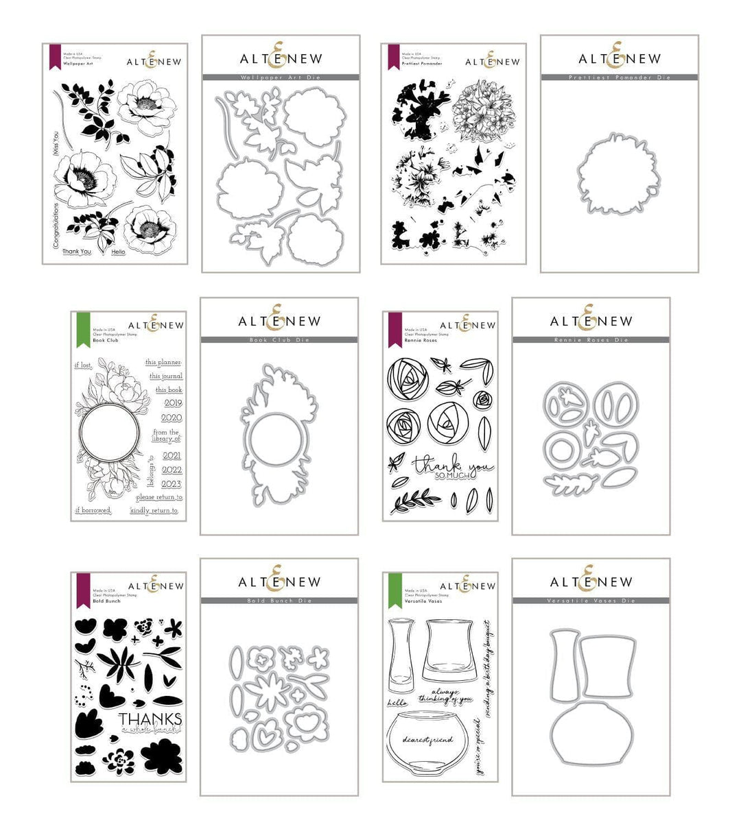 Altenew Stamp & Die Bundle Fond Appreciation Coordinating Stamp & Die Bundle