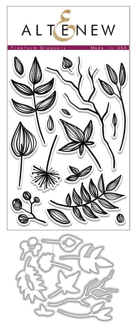 Altenew Stamp & Die Bundle Freeform Greenery Stamp & Die Bundle