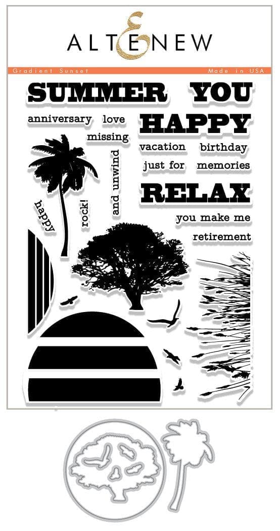 Altenew Stamp & Die Bundle Gradient Sunset Stamp & Die Bundle