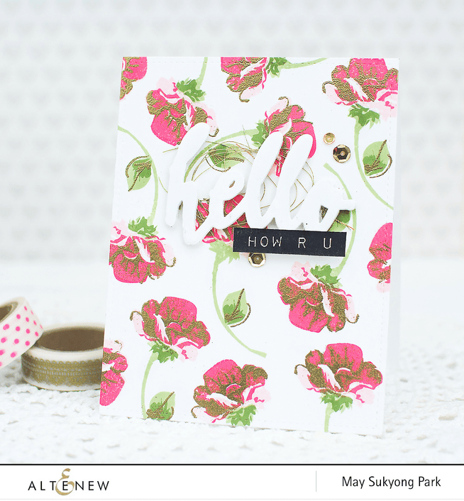 Altenew Stamp & Die Bundle Halftone Hello Stamp & Die Bundle