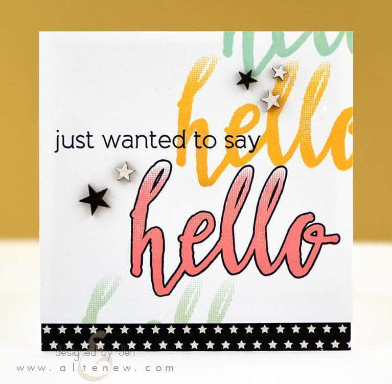 Altenew Stamp & Die Bundle Halftone Hello Stamp & Die Bundle