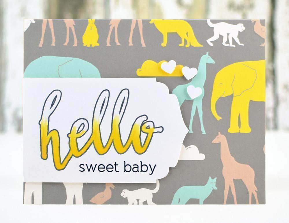 Altenew Stamp & Die Bundle Halftone Hello Stamp & Die Bundle