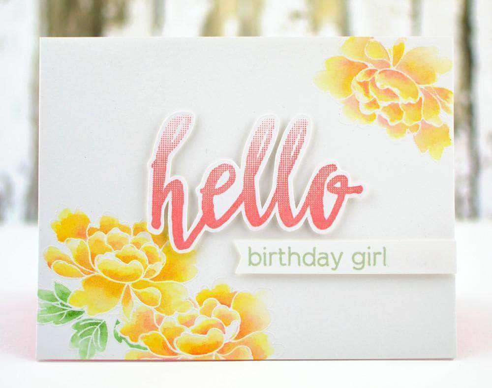 Altenew Stamp & Die Bundle Halftone Hello Stamp & Die Bundle