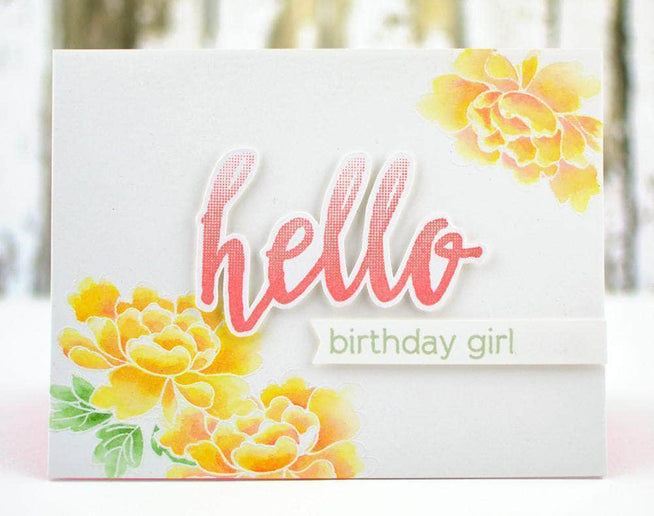 Altenew Stamp & Die Bundle Halftone Hello Stamp & Die Bundle
