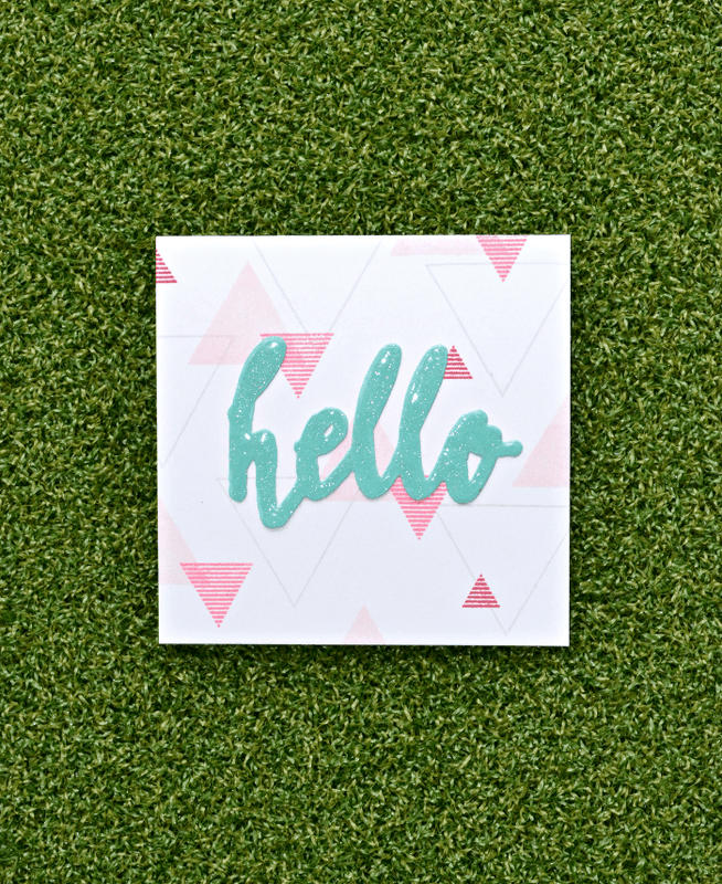 Altenew Stamp & Die Bundle Halftone Hello Stamp & Die Bundle