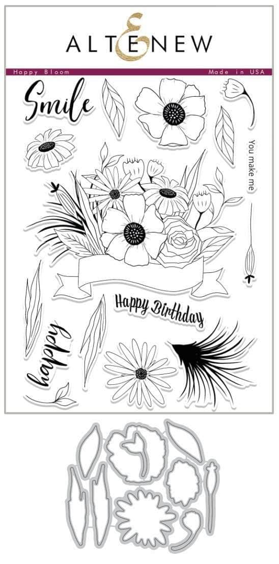 Altenew Stamp & Die Bundle Happy Bloom Stamp & Die Bundle