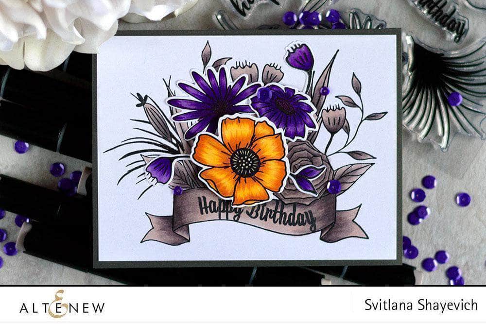 Altenew Stamp & Die Bundle Happy Bloom Stamp & Die Bundle