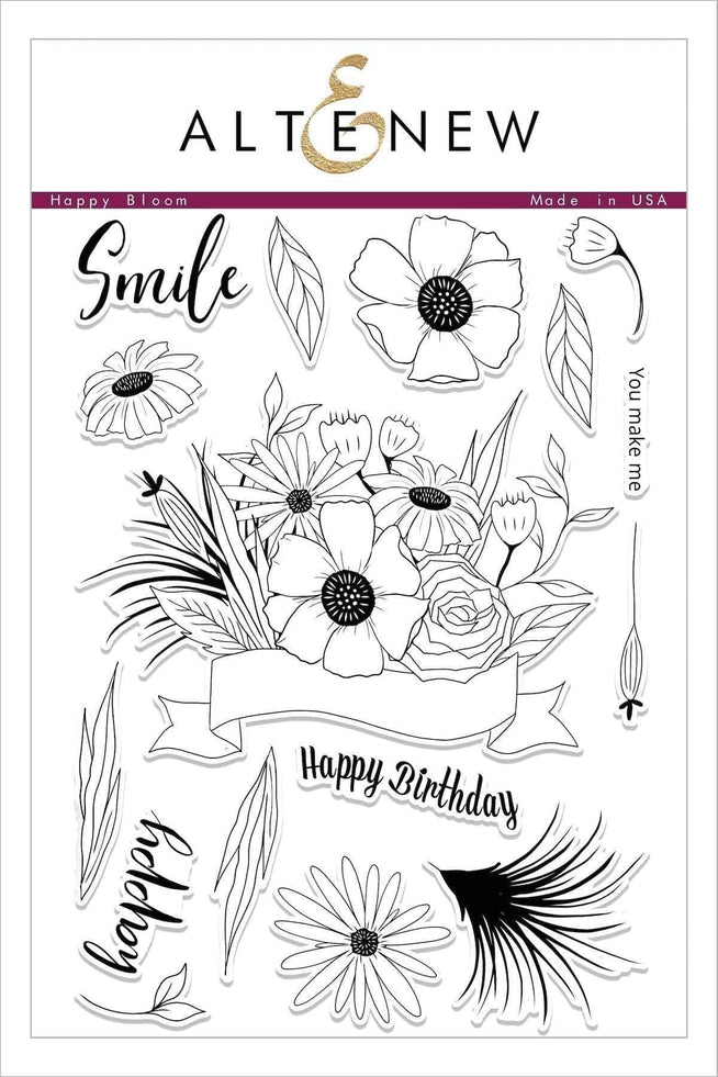 Altenew Stamp & Die Bundle Happy Bloom Stamp & Die Bundle