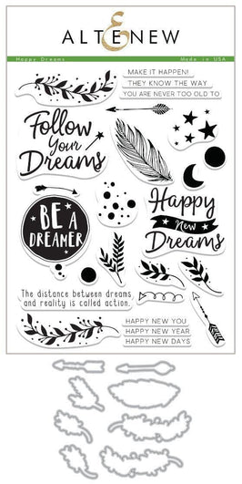 Altenew Stamp & Die Bundle Z - Happy Dreams Stamp & Die Bundle