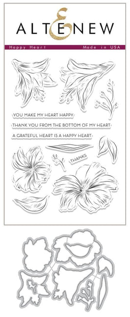 Altenew Stamp & Die Bundle Happy Heart Stamp & Die Bundle