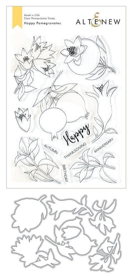 Altenew Stamp & Die Bundle Happy Pomegranates Stamp & Die Bundle