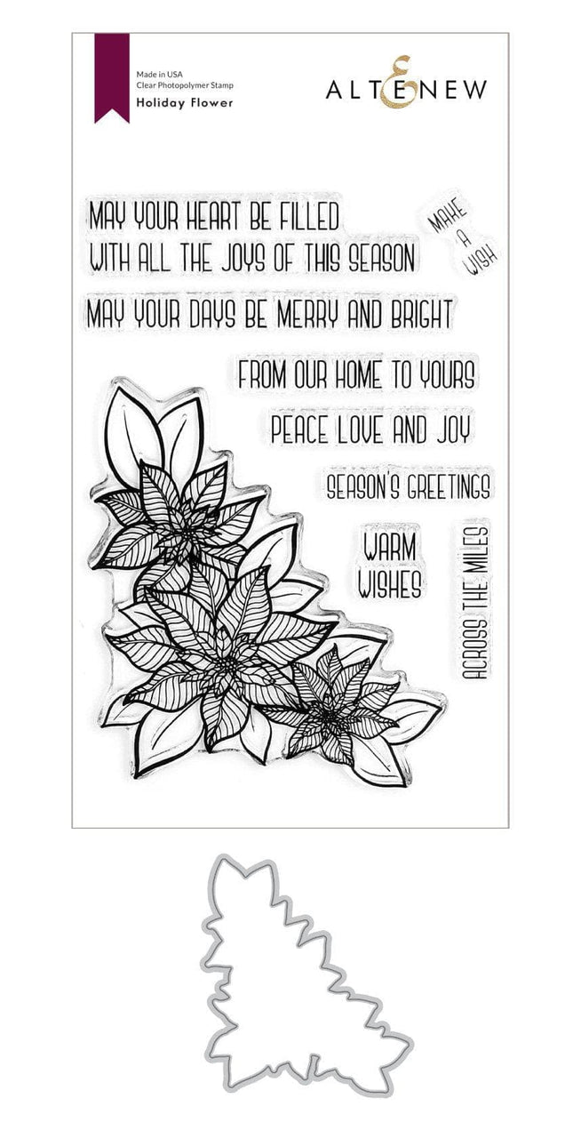 Altenew Stamp & Die Bundle Holiday Flower Stamp & Die Bundle