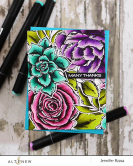 Altenew Stamp & Die Bundle Inked Rose Stamp & Die Bundle