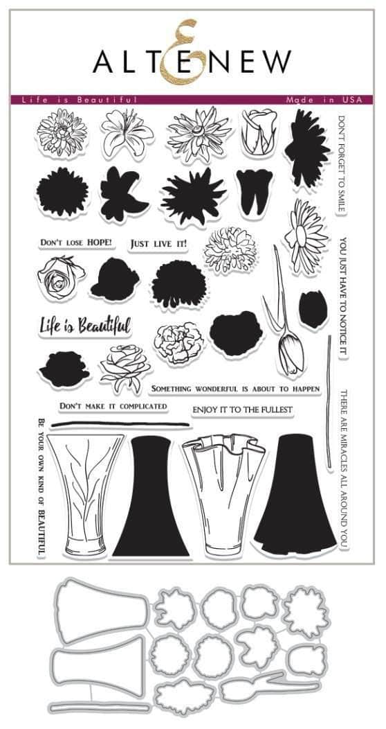 Altenew Stamp & Die Bundle Life is Beautiful Stamp & Die Bundle