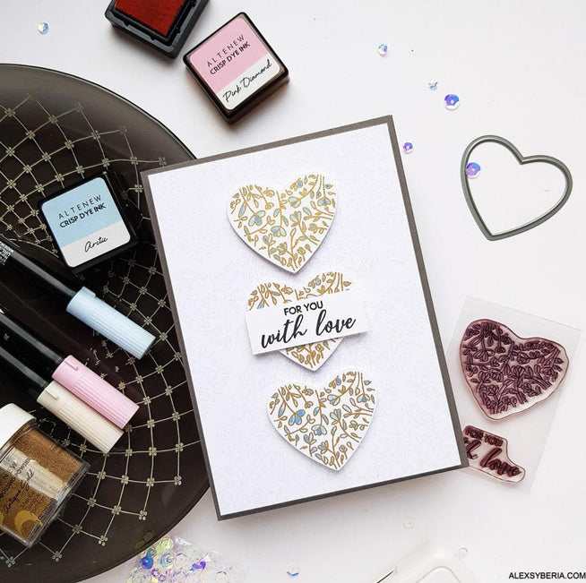 Altenew Stamp & Die Bundle Magnolia Heart Stamp & Die Bundle