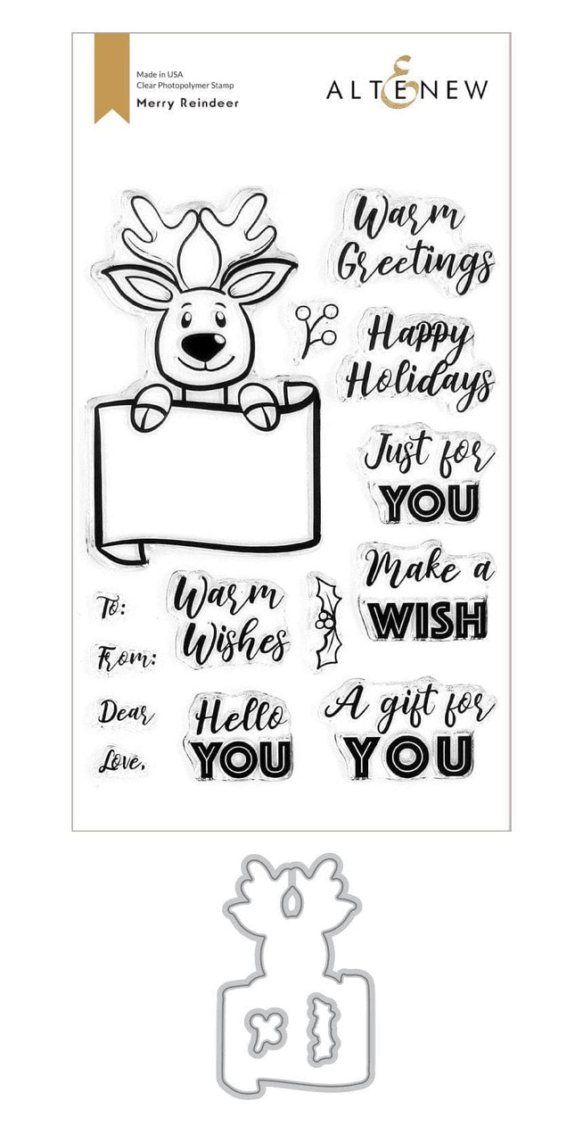 Altenew Stamp & Die Bundle Z - Merry Reindeer Stamp & Die Bundle