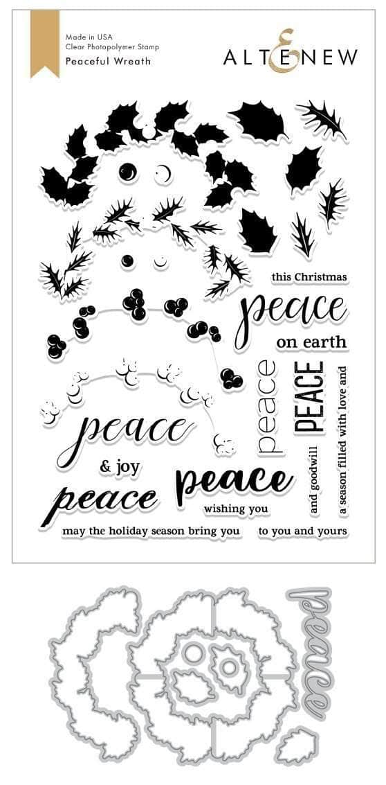 Altenew Stamp & Die Bundle Peaceful Wreath Stamp & Die Bundle