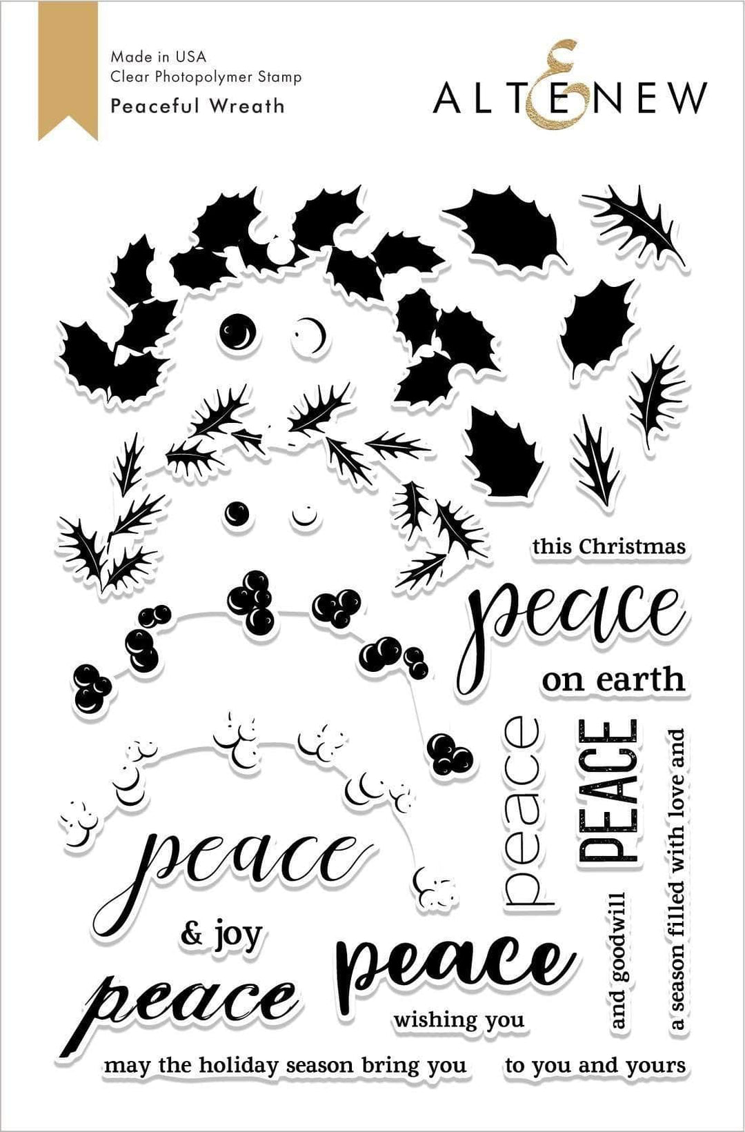 Altenew Stamp & Die Bundle Peaceful Wreath Stamp & Die Bundle