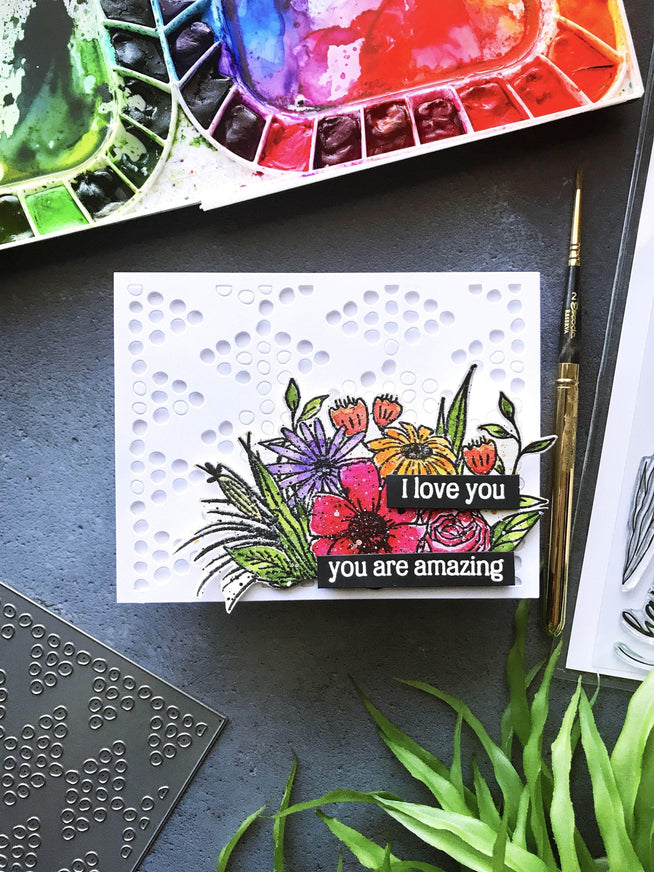 Altenew Stamp & Die Bundle Penned Rose Stamp & Die Bundle
