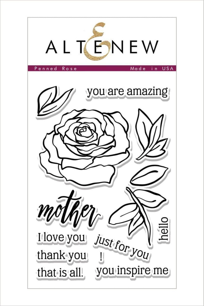 Altenew Stamp & Die Bundle Penned Rose Stamp & Die Bundle