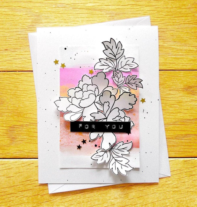 Altenew Stamp & Die Bundle Peony Scrolls Stamp & Die Bundle