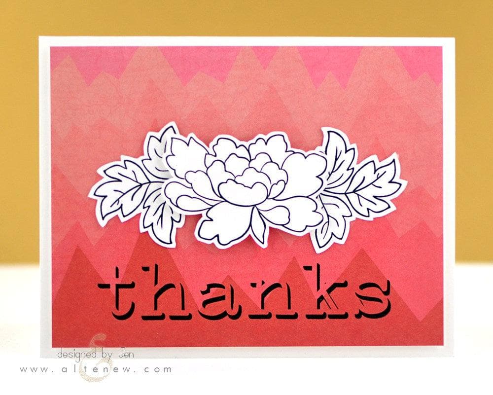 Altenew Stamp & Die Bundle Peony Scrolls Stamp & Die Bundle