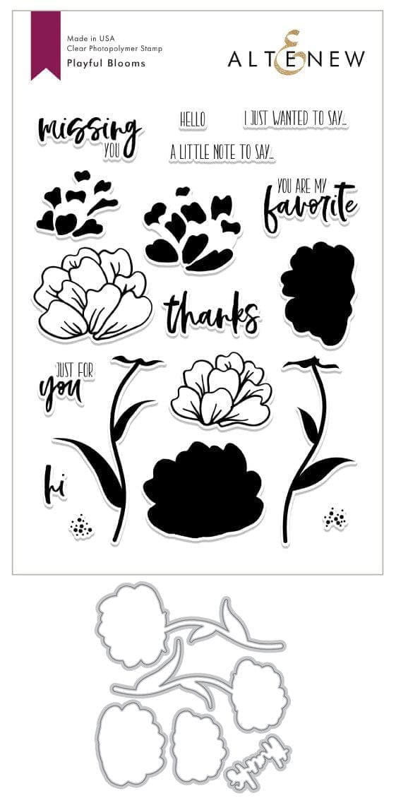 Altenew Stamp & Die Bundle Playful Blooms Stamp & Die Bundle
