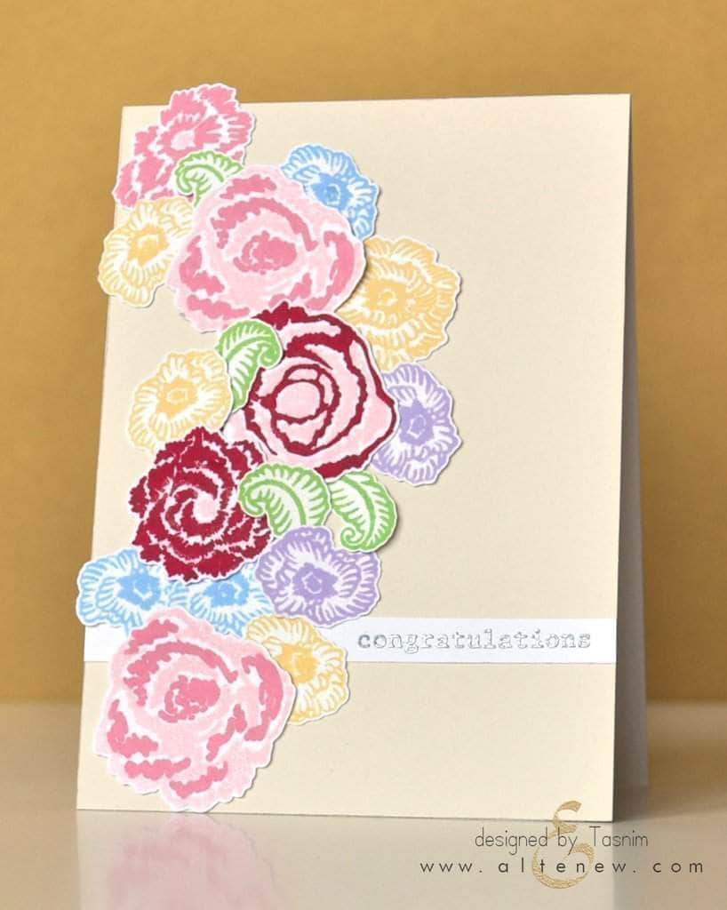 Altenew Stamp & Die Bundle Z - Scribbled Flowers Stamp & Die Bundle