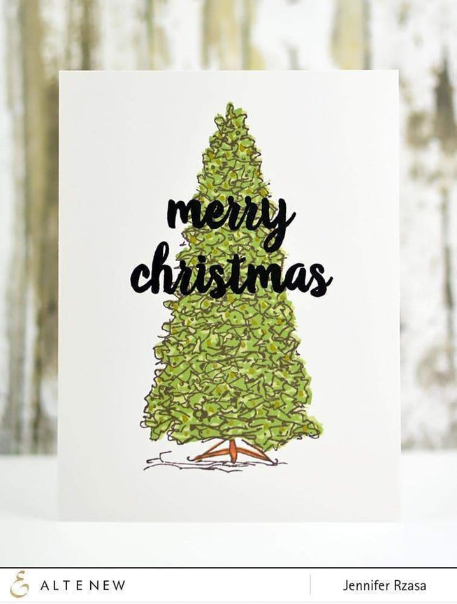 Altenew Stamp & Die Bundle Z - Sketched Evergreen Stamp & Die Bundle