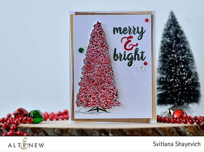Altenew Stamp & Die Bundle Z - Sketched Evergreen Stamp & Die Bundle