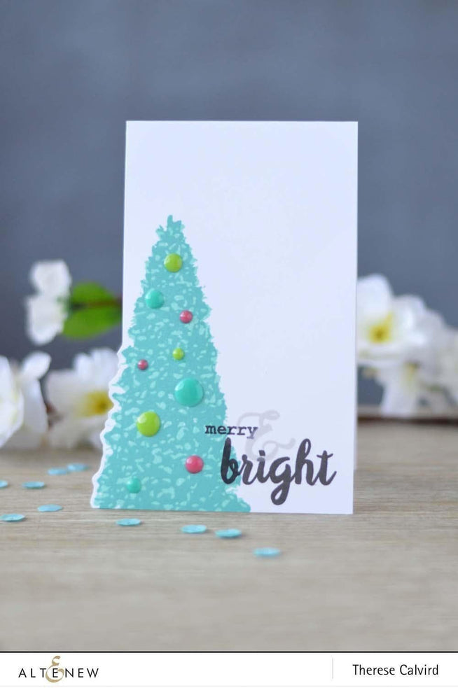 Altenew Stamp & Die Bundle Z - Sketched Evergreen Stamp & Die Bundle