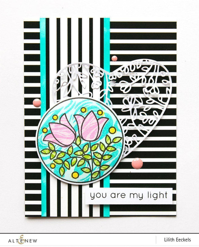 Altenew Stamp & Die Bundle Stained Glass Window Stamp & Die Bundle