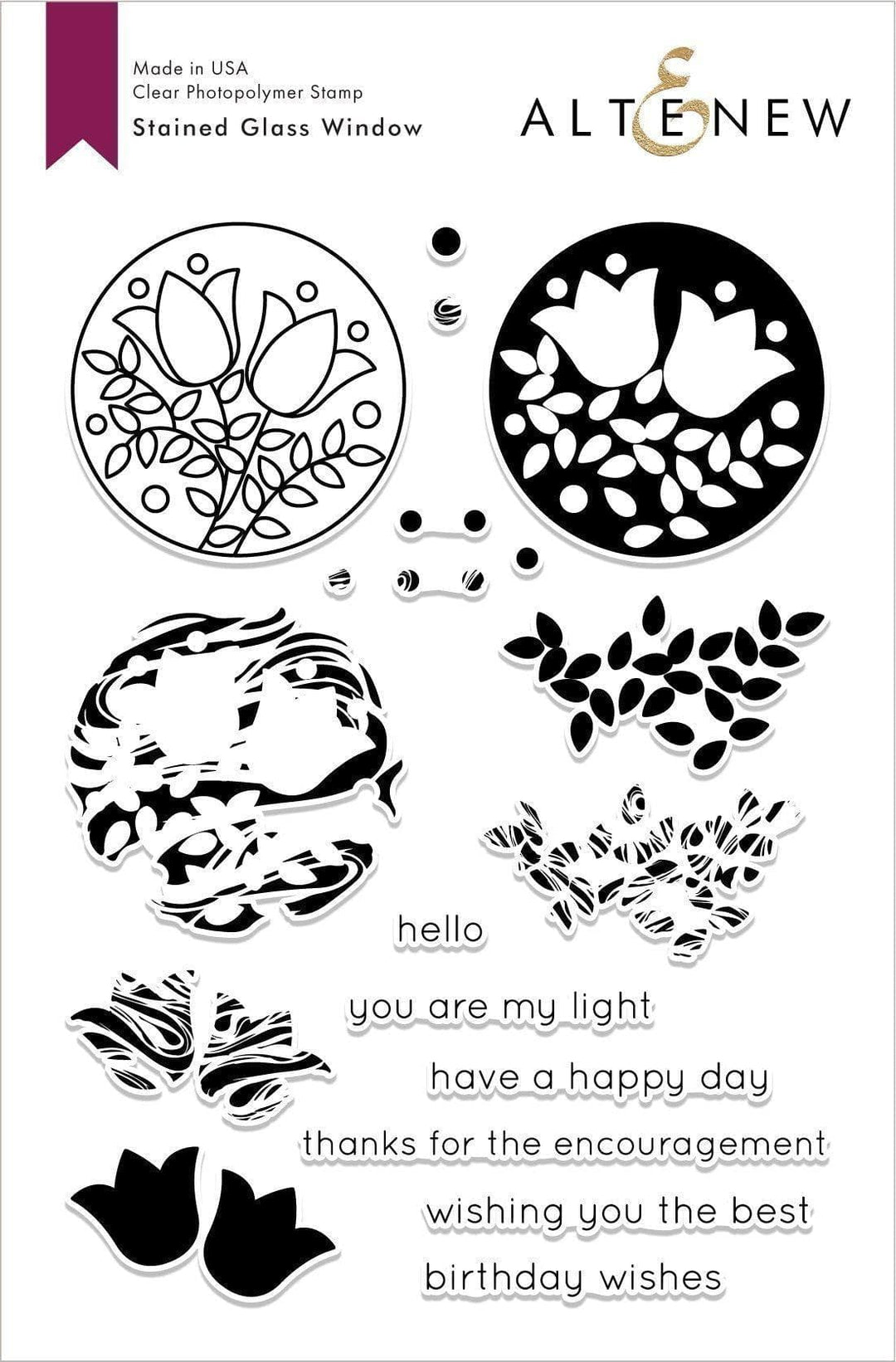 Altenew Stamp & Die Bundle Stained Glass Window Stamp & Die Bundle