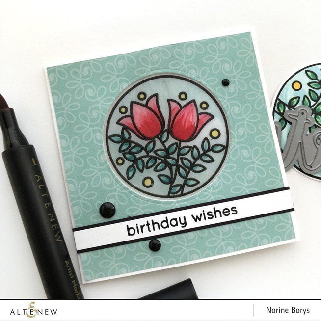 Altenew Stamp & Die Bundle Stained Glass Window Stamp & Die Bundle