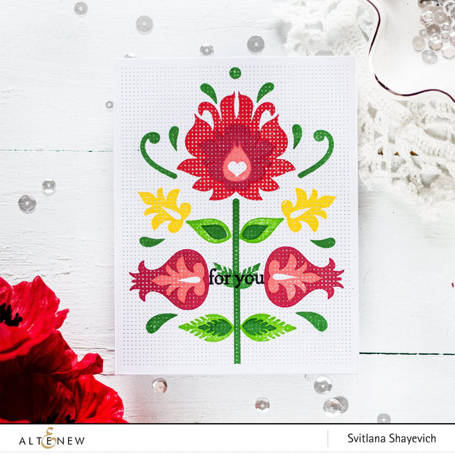 Altenew Stamp & Die Bundle Stamped & Sketched Coordinating Stamp & Die Bundle