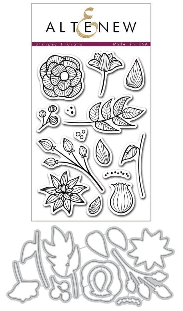 Altenew Stamp & Die Bundle Striped Florals Stamp & Die Bundle