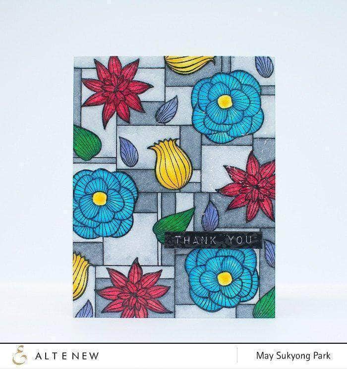 Altenew Stamp & Die Bundle Striped Florals Stamp & Die Bundle