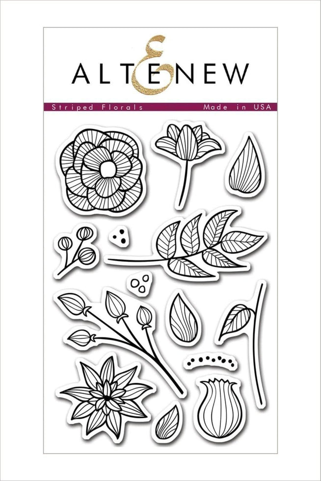 Altenew Stamp & Die Bundle Striped Florals Stamp & Die Bundle