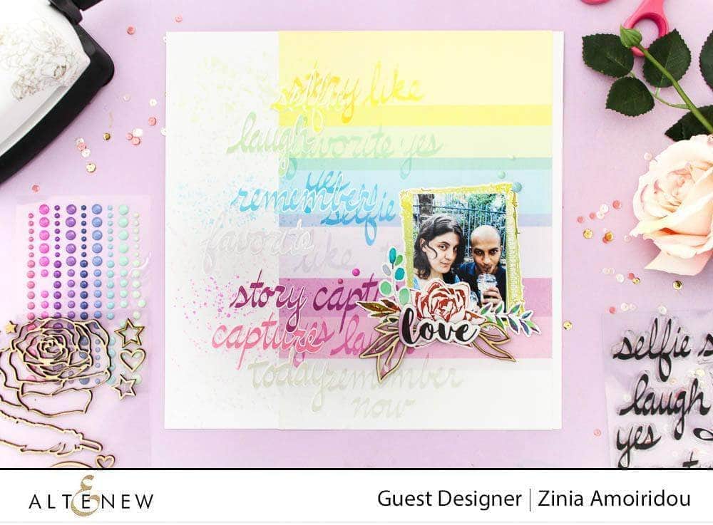 Altenew Stamp & Die Bundle Super Script Scrapbook Stamp & Die Bundle