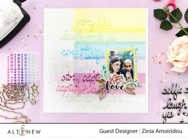 Altenew Stamp & Die Bundle Super Script Scrapbook Stamp & Die Bundle