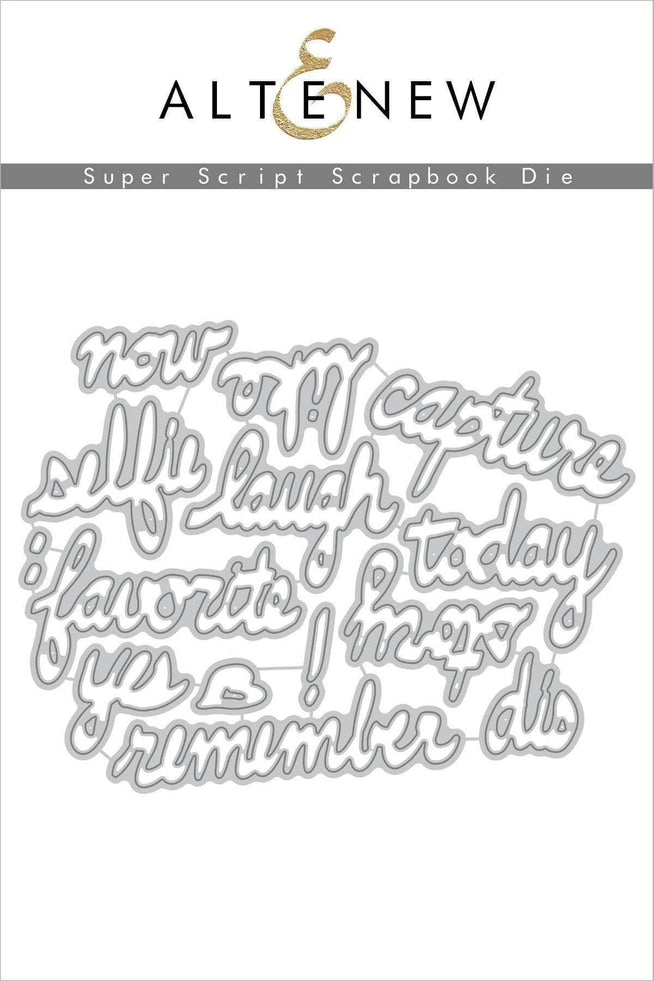 Altenew Stamp & Die Bundle Super Script Scrapbook Stamp & Die Bundle