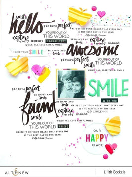 Altenew Stamp & Die Bundle Super Script Stamp & Die Bundle