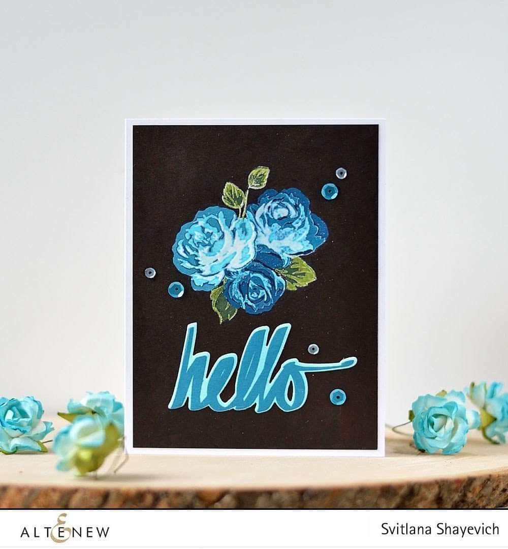 Altenew Stamp & Die Bundle Super Script Stamp & Die Bundle