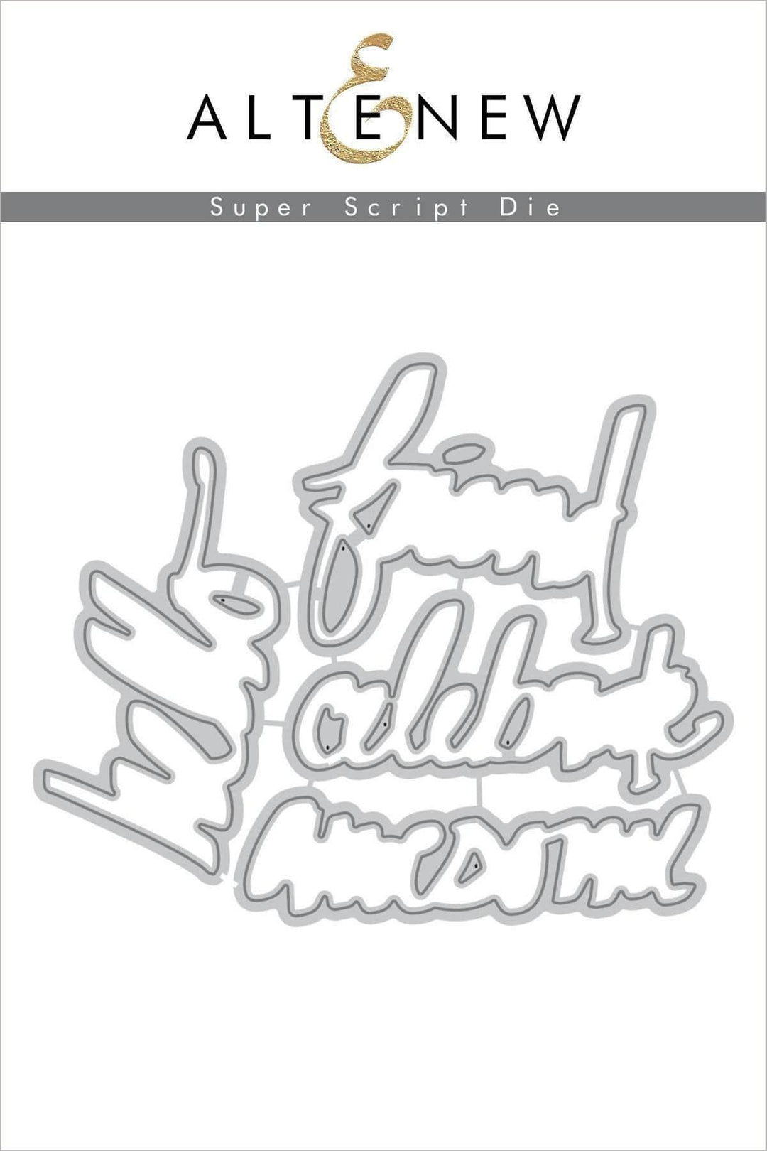Altenew Stamp & Die Bundle Super Script Stamp & Die Bundle
