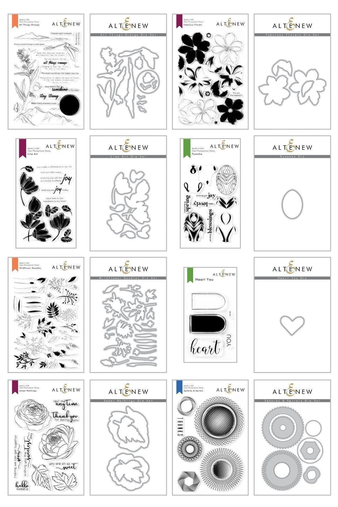 Altenew Stamp & Die Bundle Sweet & Fabulous Coordinating Stamp & Die Bundle