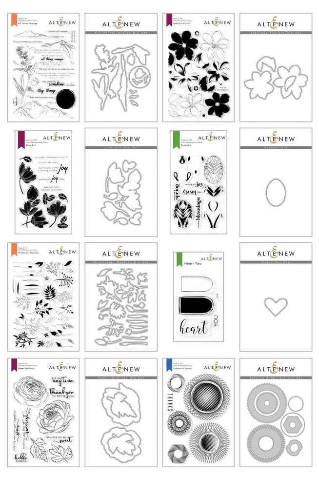 Altenew Stamp & Die Bundle Sweet & Fabulous Coordinating Stamp & Die Bundle