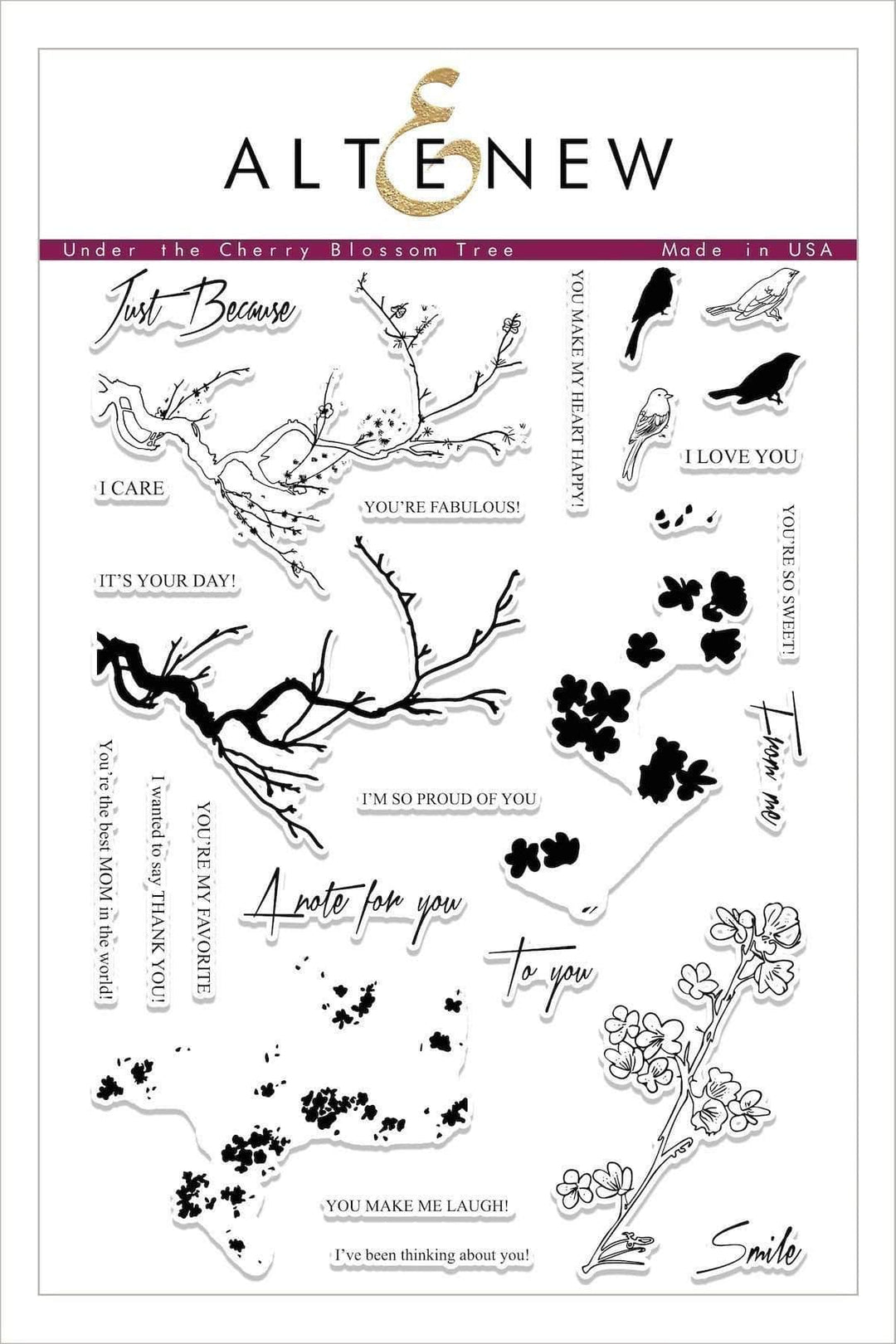 Altenew Stamp & Die Bundle Under the Cherry Blossom Tree Stamp & Die Bundle