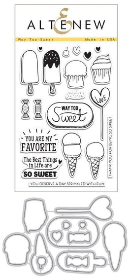 Altenew Stamp & Die Bundle Way Too Sweet Stamp & Die Bundle
