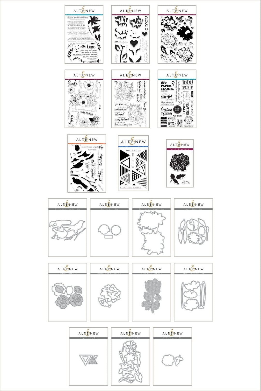 Altenew Stamp & Die Bundle Wild and Free Stamp & Die Bundle